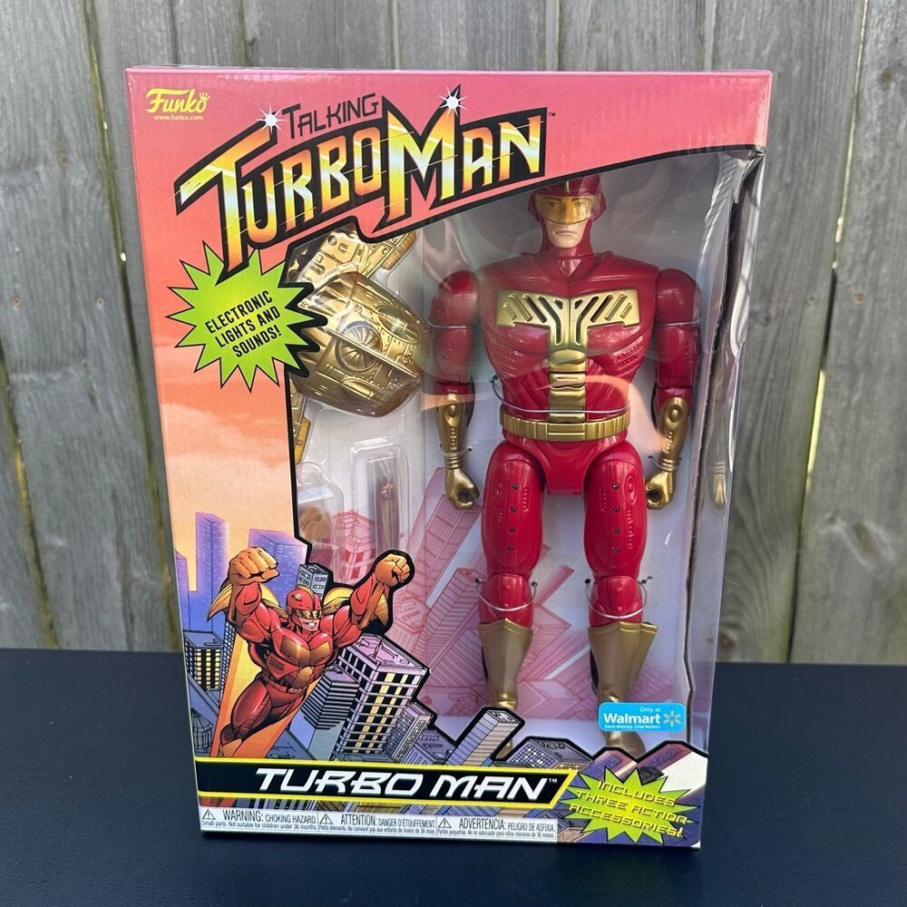 Funko Turbo Man Talking Action Figure Toy (Jingle All The Way, Retired 2021)